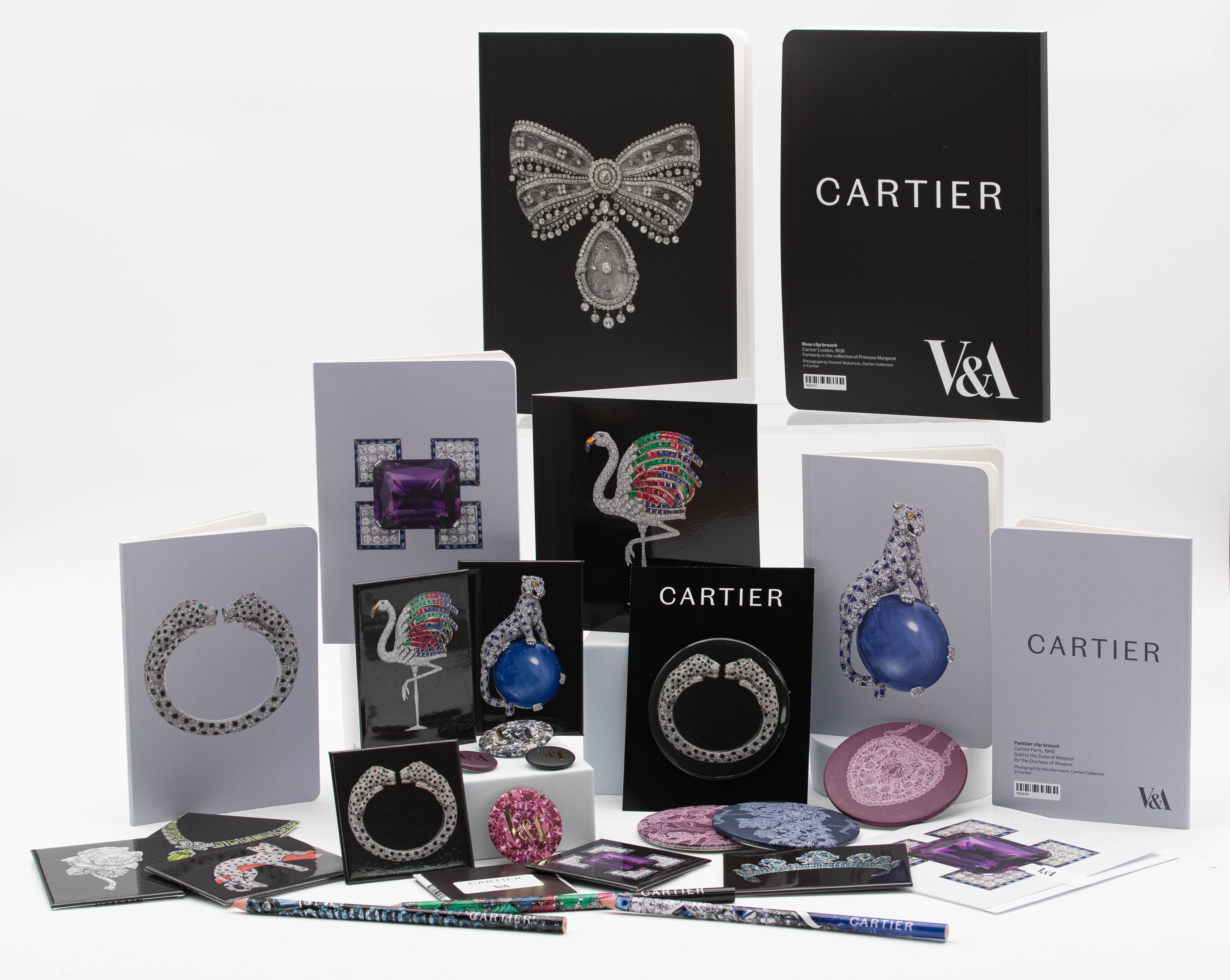 Product range for Cartier exhibition at the V&A Museum