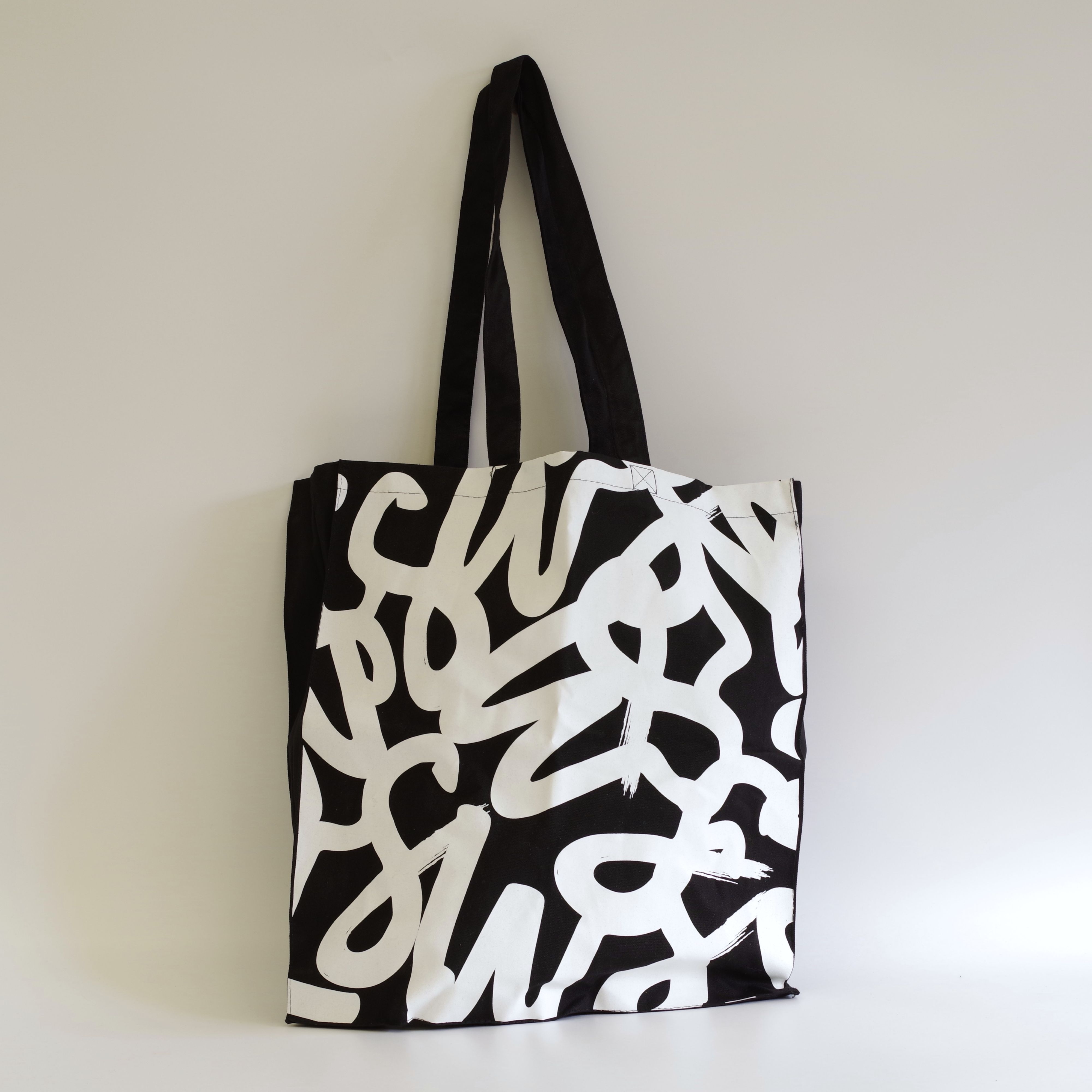 Bag, Shopper, 380x420mm, 5oz Black Cotton,