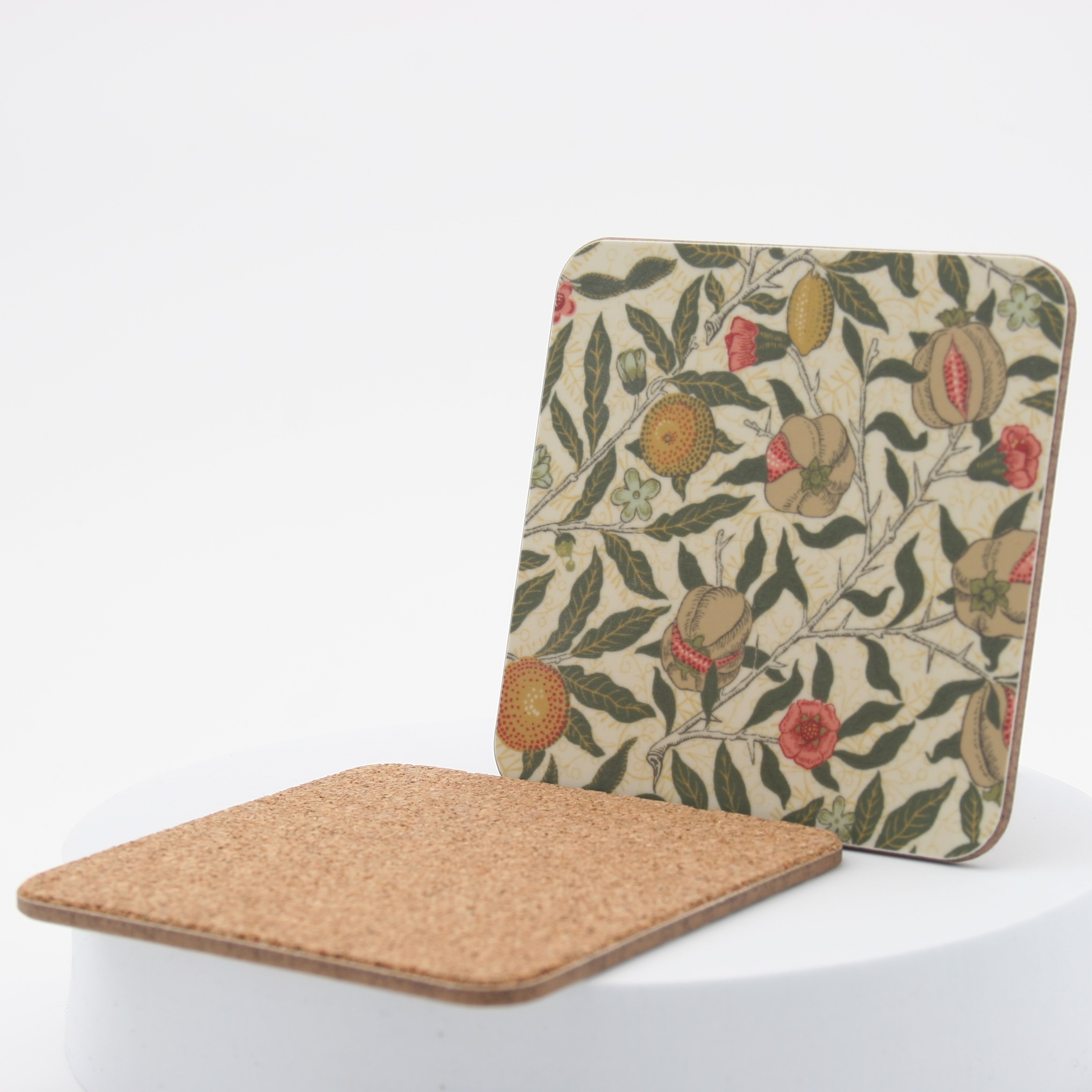 Coaster, 100mm x100mm. Melamine, cork backed 