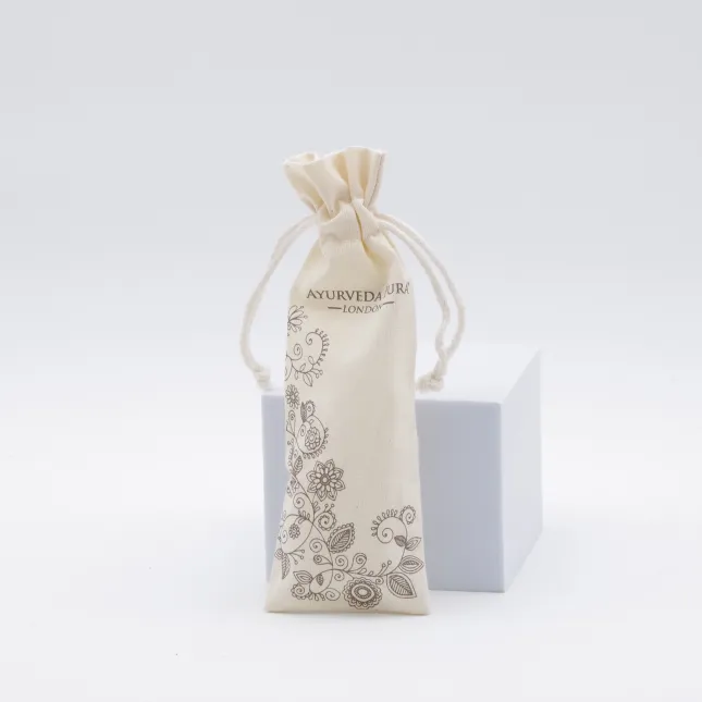 Extra Small Cotton Drawstring Bag, 7x20cm