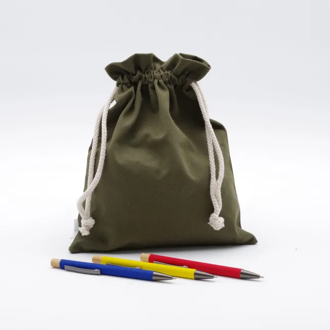 Small Cotton Drawstring Bag, 20x25cm