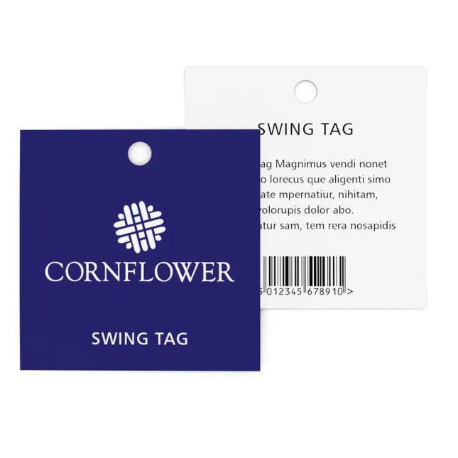Swing Tag, 55x55mm, Full colour both sides